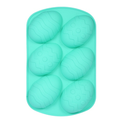 Форма для выпечки из силикона «Яйца пасхальные» 6 ячеек , 26.5х17х3.5 см