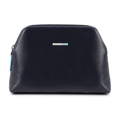 Косметичка Piquadro Blue Square, синяя, 21,5x14,5x5,5 см