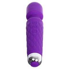Фиолетовый wand-вибратор с подвижной головкой - 20,4 см. - 