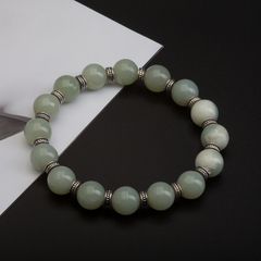 Браслет "Восток". Нефрит голубого цвета. 