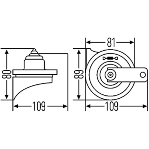 Звуковой сигнал Hella 500/400 Гц (3FH 012 010-821)