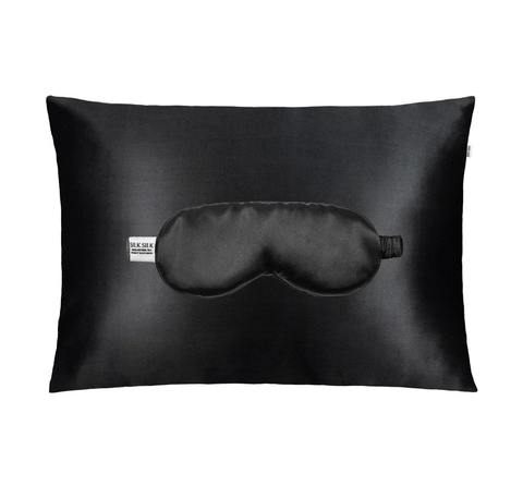 Набор для сна Silk Silk черный (наволочка + маска)