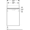 Шкафчик для раковины Geberit Smyle Square, с одной дверцей: B=44.2см, H=61.7см, T=35.6см, Пекан / Меламин, древесная структура