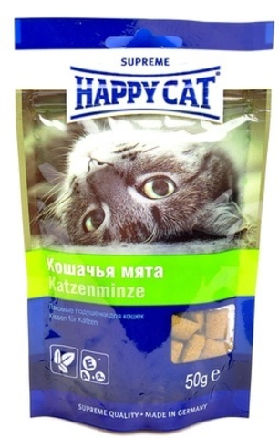 Happy Cat лакомые подушечки (кошачья мята) 50г