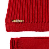 Комплект шапка и перчатки. Цвет красный/черный/серый DSQUARED2