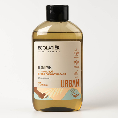 Ecolatier URBAN Шампунь укрепляющий  против ломкости волос  ши & магнолия, 600мл
