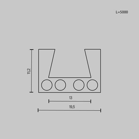 Шинопровод для гибкого трека Maytoni Elasity TRX160-115B 5м