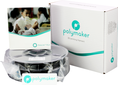 Пластик для 3D-принтера PolyMaker PolyLite PLA, 1.75 мм, 1 кг, Черный