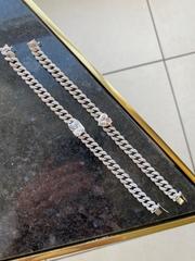 85492- Браслет из серебра PAVE CHAIN в форме широкой цепи с микроцирконами