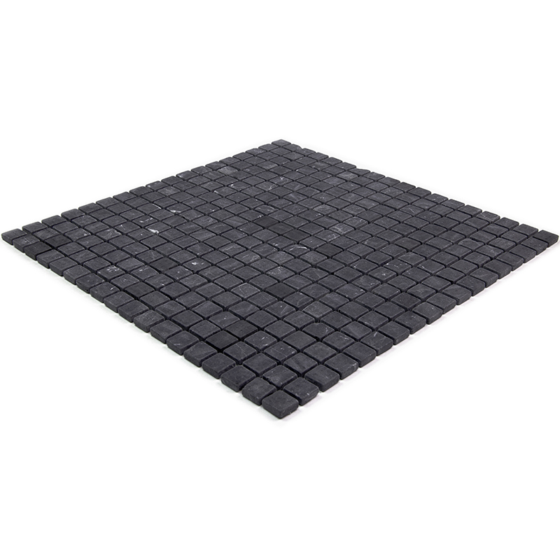 4M009-15T Мозаика из мрамора 4 мм Natural i-Tilе черный темный квадрат матовый