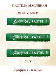 Пастель масляная мягкая профессиональная MUNGYO Gallery Изумрудно - зеленый №229 (3шт)