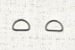 Полукольцо металлическое, ш. 25 мм, 2,5 мм, 2,8 гр, чёрный никель