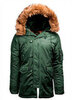 Куртка Аляска Alpha Slim Fit N-3B Parka (оливковая - s.green/orange)