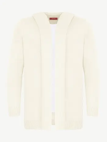 Кардиган с капюшоном из мягкой шерсти