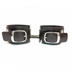 Наручники кожаные Sex Game коричневые