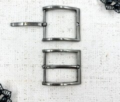 Пряжка ременная металл, ш. 4 см, чёрный никель