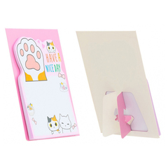 Блок для записей Basir, с липким слоем, 10*7.5 см, серия "Котики", 75 листов