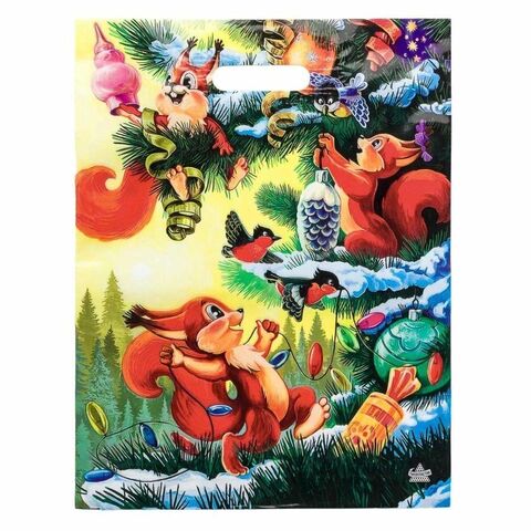 Пакет полиэтиленовый, Три бельчонка, 40*31 см (Д*В), 1 шт.