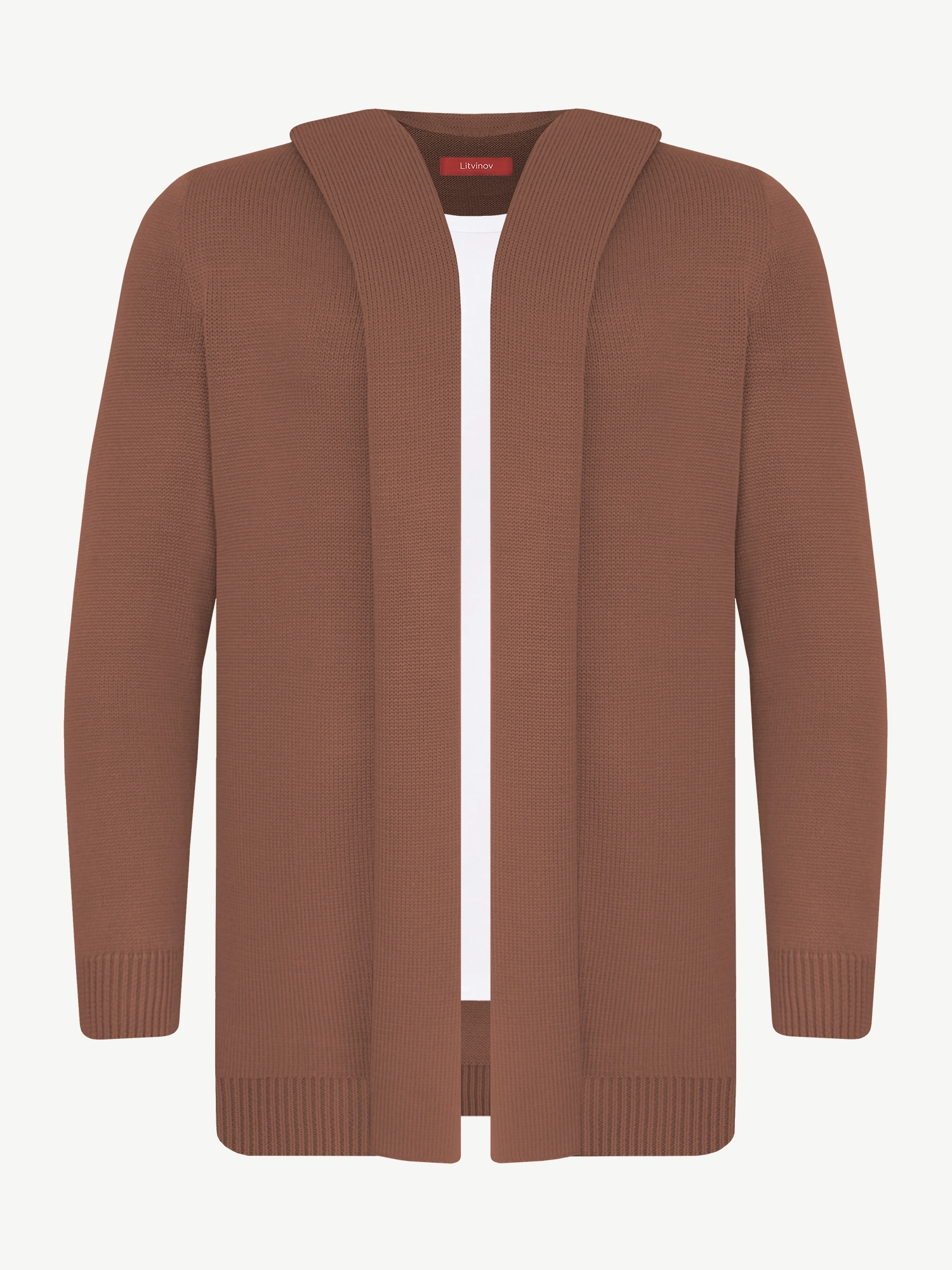 Кардиган с капюшоном из экохлопка