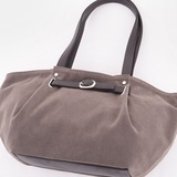 Сумка Саломея 341 эко-замша серый шоколад