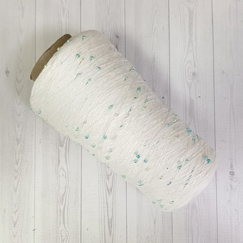 Пряжа Хлопок с бусинами 025 айсберг