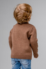 джемпер  для мальчика  КВ 30121/ш/темно-бежевый