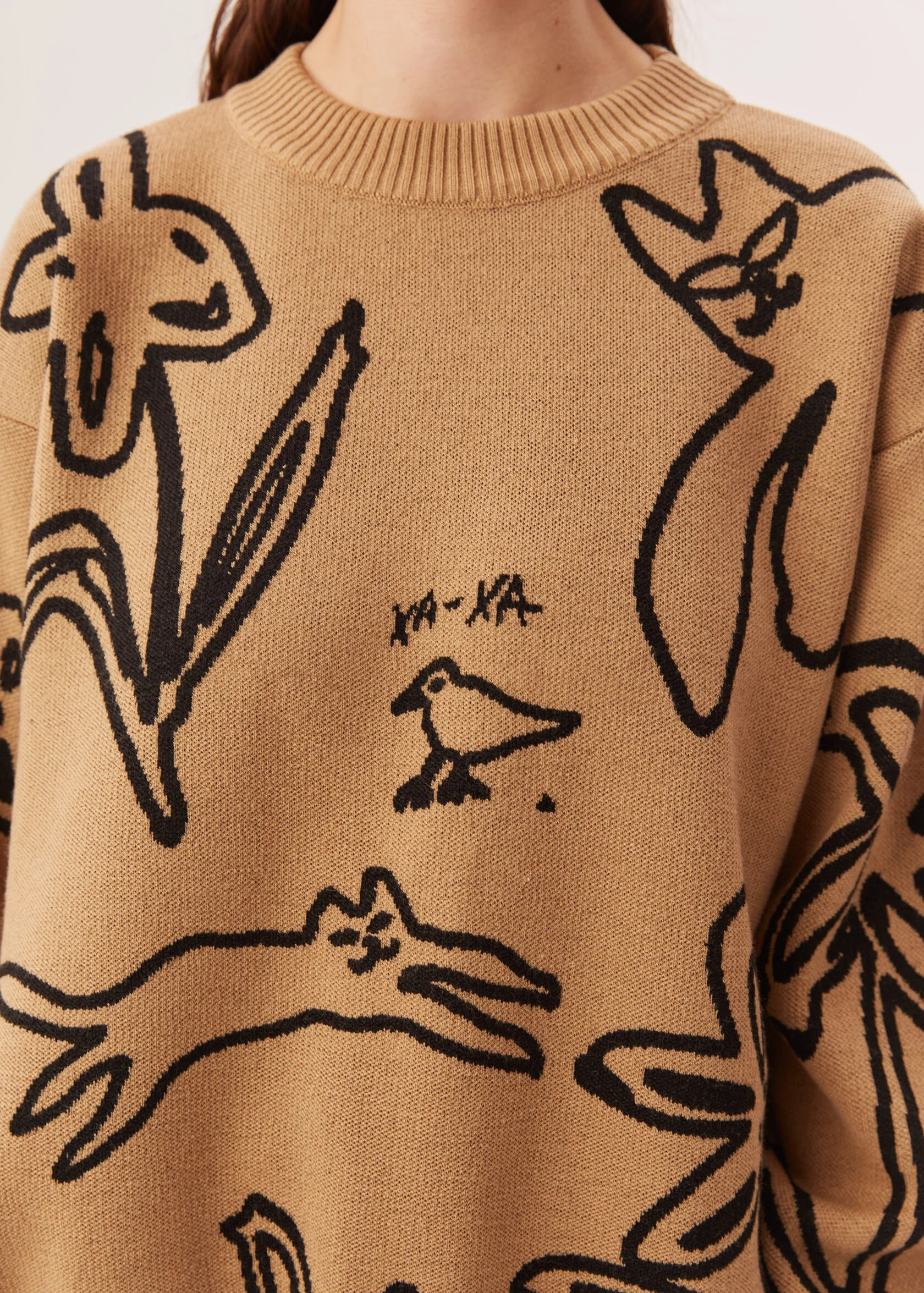 Джемпер MAGIC FLOWERS бежевого цвета
