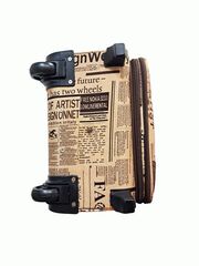 Чемодан ткань Impreza Газета 2 колеса 78х50х36(+3) см/120 (130)л/4.8 кг (ХL)5