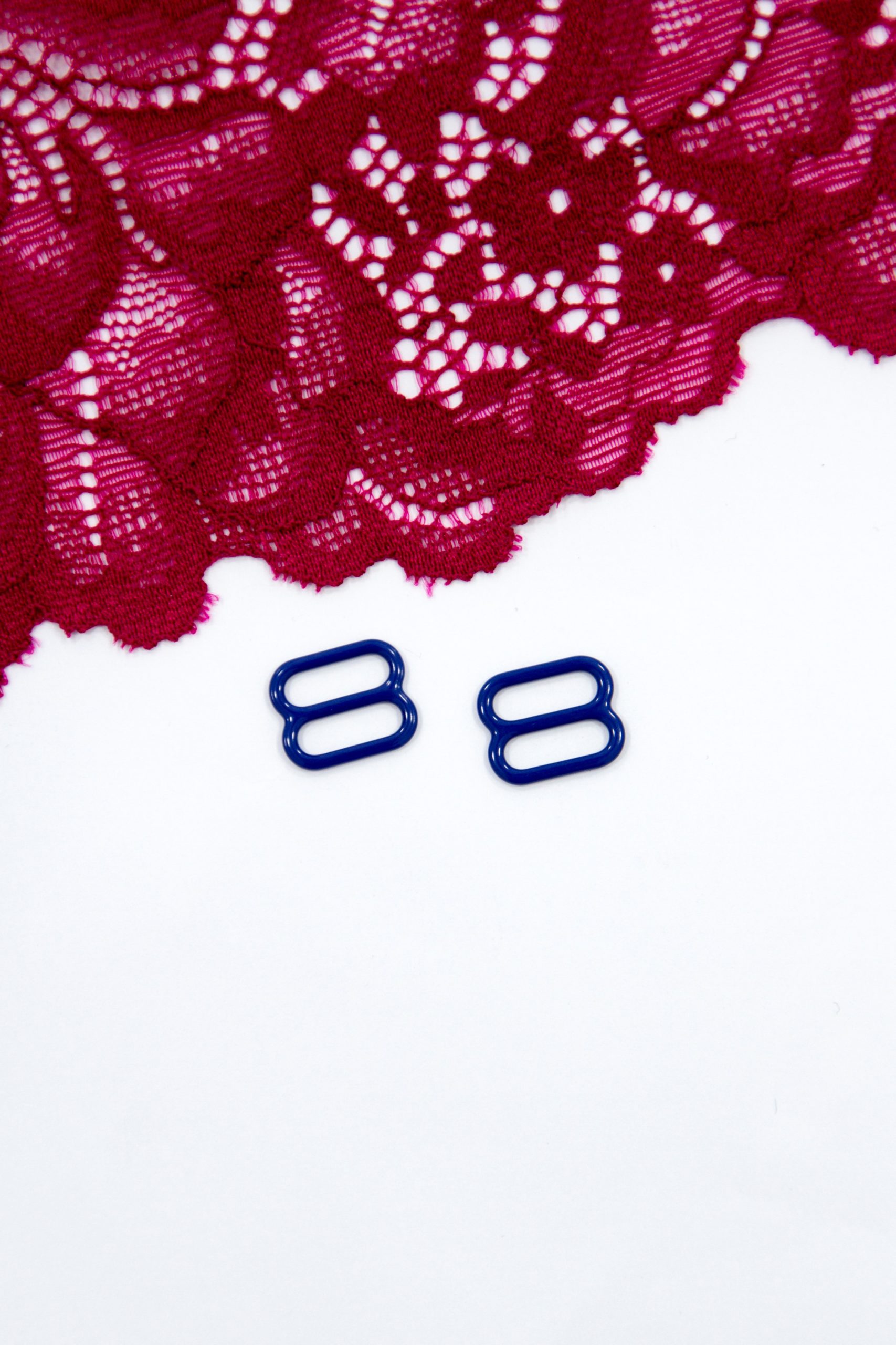 Кольцо, регулятор, крючок для бюстгальтера ультрамарин 1 см