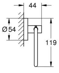 Держатель для туалетной бумаги GROHE Start, черный матовый (412002430)