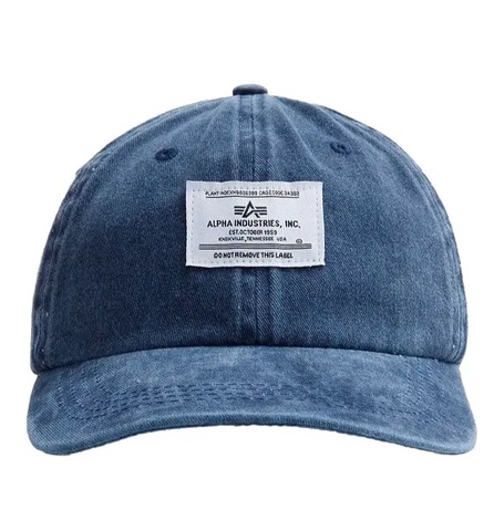 Бейсболка Alpha Industries Battlewash Cap Rep. Blue (Синяя)