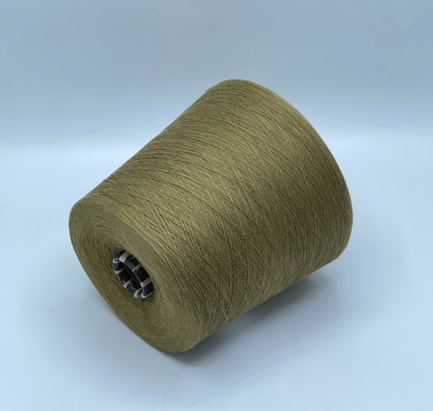 Бобинная пряжа,Cotton combed, 2540м. 100%Хлопок, Олива(337), 39349