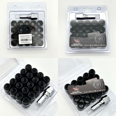 Комплект колесных гаек под внутр. шест. M12x1.5 20шт. + Ключ Черный