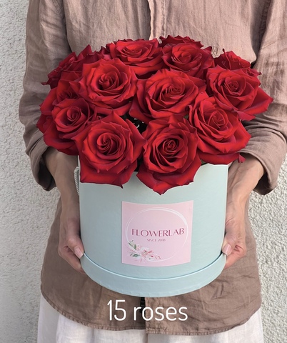 White Box with Red Roses