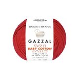 Пряжа Gazzal Baby Cotton XL 3443 красный мак
