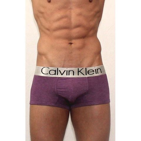 Мужские трусы боксеры светло-фиолетовые Calvin Klein Steel Trunks