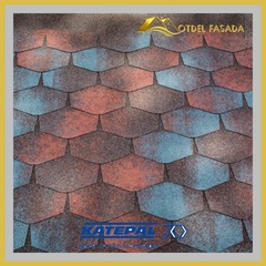 Гибкая черепица KATEPAL Forte Ямайка Серо-красный  2,5 м2