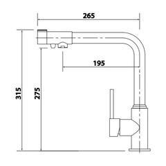 Смеситель KAISER Teka 13044-15 вороненая сталь (Gunmetal) для кухни под фильтр схема