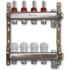 Коллектор TESA в сборе для теплого пола с расходомерами 1