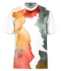 Детская теннисная футболка Head Boys Vision Topspin T-Shirt - print vision/orange alert