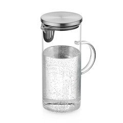 Стеклянный кувшин с крышкой для воды, сока и других напитков, 1,5 литра