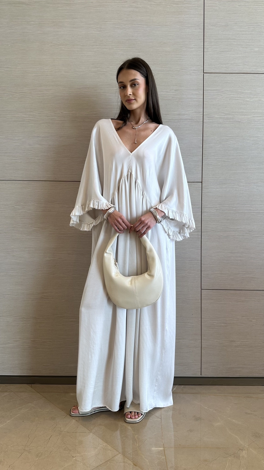 Платье в стиле oversize из струящейся вискозы