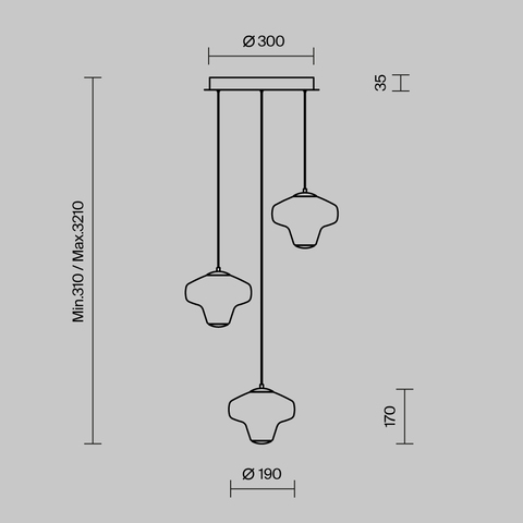 Подвесной светодиодный светильник Maytoni Sirocco MOD359PL-L17BS3K