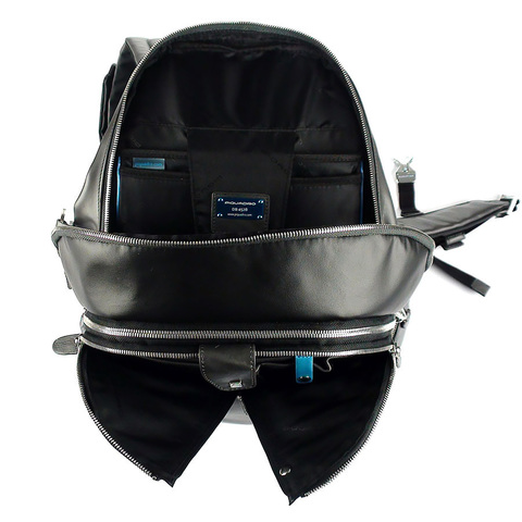 Рюкзак унисекс Piquadro Coleos, чёрный, кожа искусственная/кожа натуральная (CA2943OS/N)