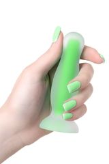 Зеленая, светящаяся в темноте анальная втулка Victor Glow - 10 см. - 