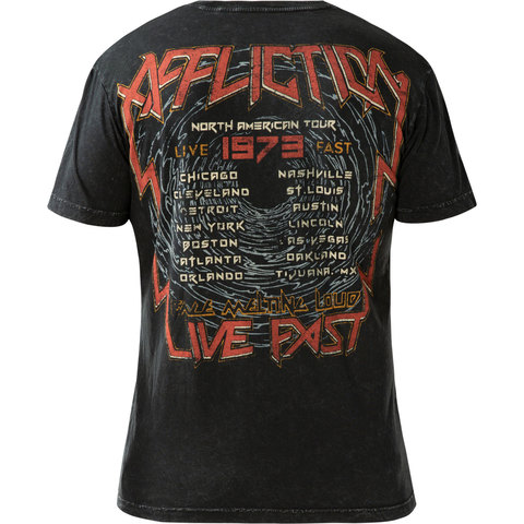 Affliction | Футболка двусторонняя мужская FACE MELTING LOUD A22257 обратная сторона спина