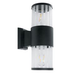 Уличный настенный светильник FERON DH0902 2*E27 черный