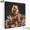 Картина для интерьера Винни Пух / Winnie-the-Pooh на холсте, персонаж мультфильма, холст с печатью на подрамнике, на стену, Постер Плакат