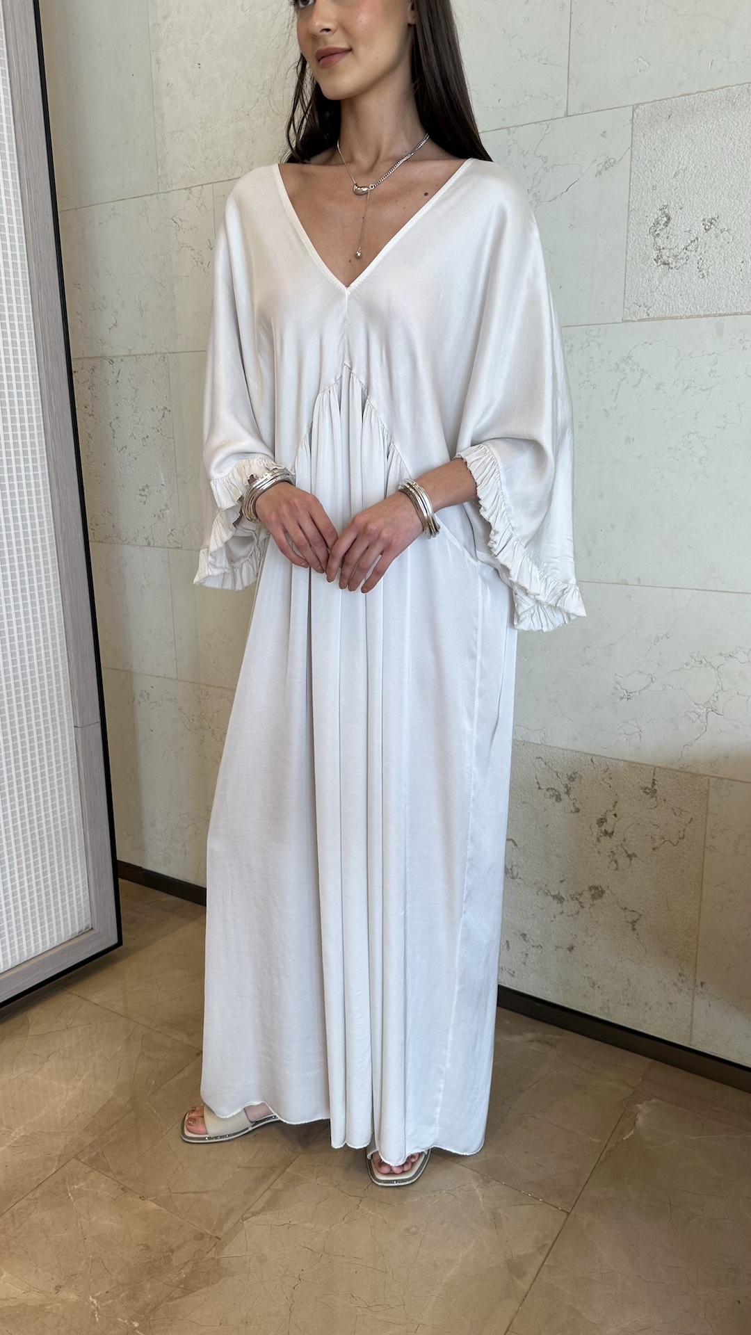 Платье в стиле oversize из струящейся вискозы