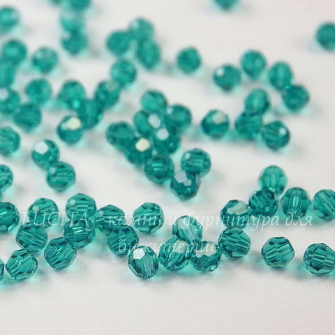 5000 Бусина - шарик с огранкой Сваровски Blue Zircon 4 мм, 5 штук